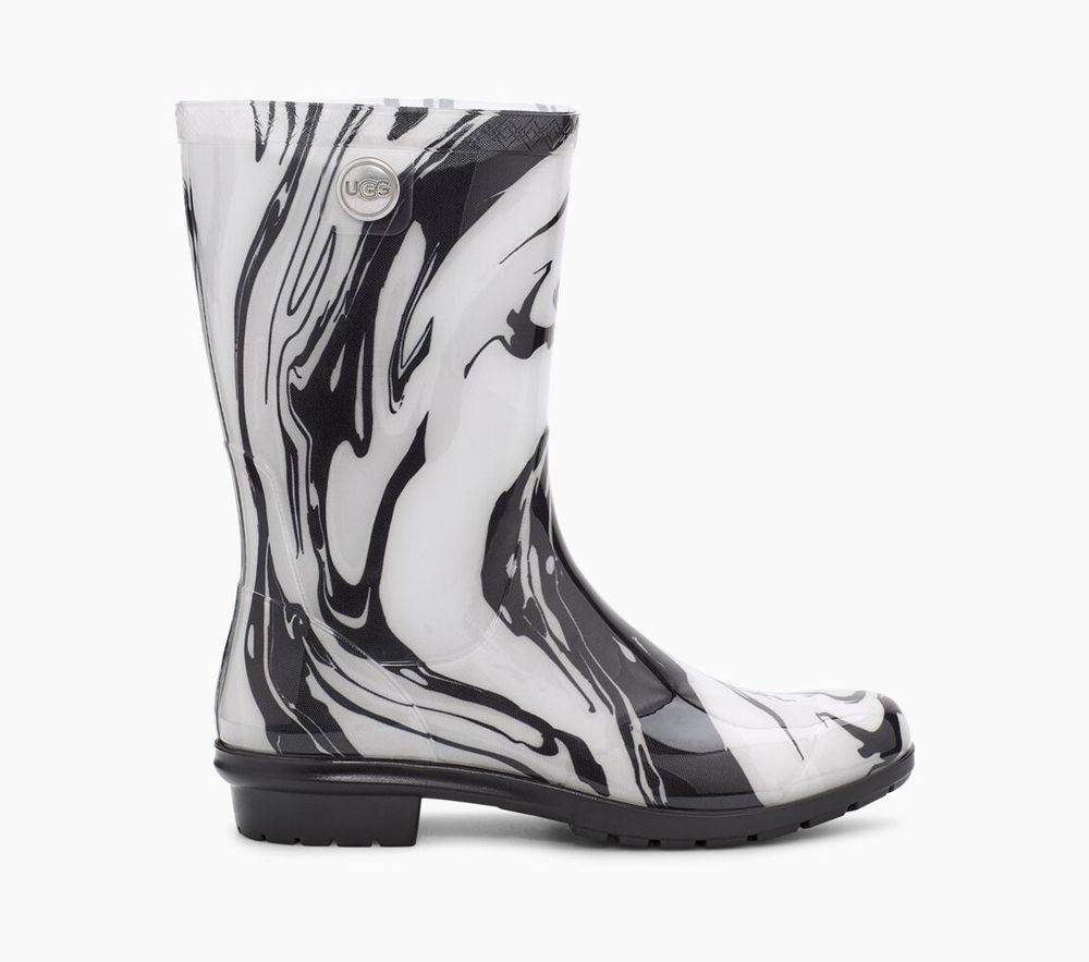 Ugg Rain Boots Canada - Ugg Women's Sienna Marble Black / White